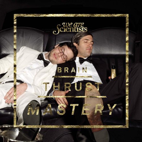 CD cover for “Brain Thrust Mastery” by We Are Scientists, two men sleeping.