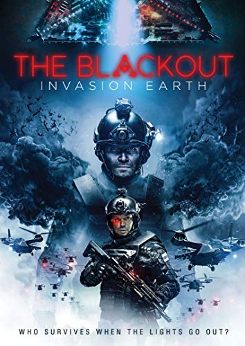 DVD cover for "The Blackout Invasion Earth" featuring soldiers and spacecraft.