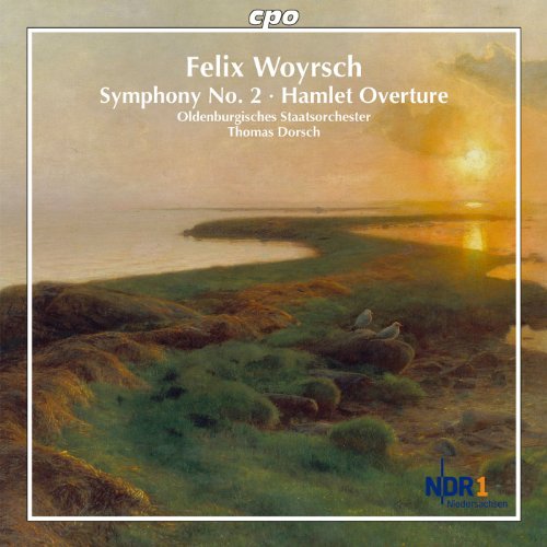 CD cover with a coastal landscape painting and text details.