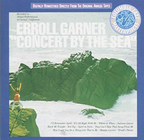 CD cover for Erroll Garner’s “Concert By the Sea” with coastal imagery.