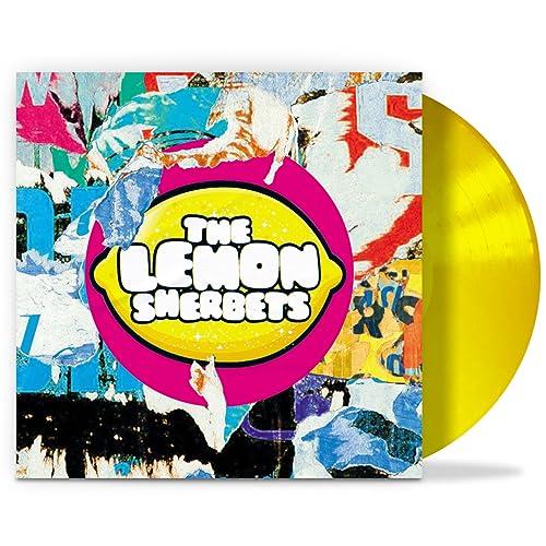 The Lemon Sherbets" album cover with a yellow lemon and vinyl record edge.