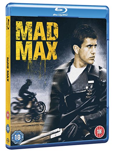 Mad Max" Blu-ray case featuring Mel Gibson in a black leather jacket.