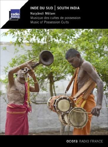 CD cover: Musicians with drums and a horn, South India.