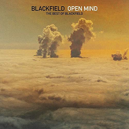 Album cover: clouds above land with smokestacks, text “Blackfield Open Mind”.