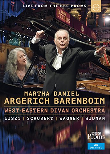 DVD cover featuring Martha Argerich, Daniel Barenboim, and an orchestra performing.