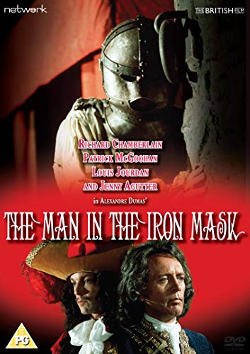 DVD cover for "The Man In The Iron Mask" featuring a masked figure.