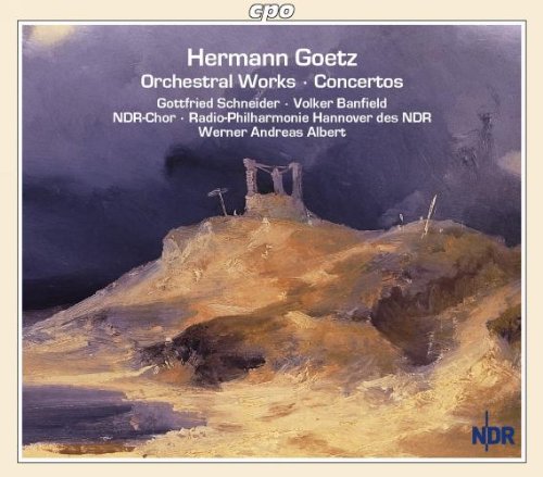 CD cover for Hermann Goetz orchestral works, featuring a ruined temple.