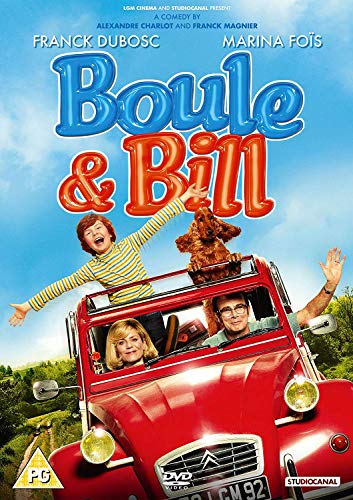 Boule & Bill" DVD cover featuring a boy, dog, and red car.