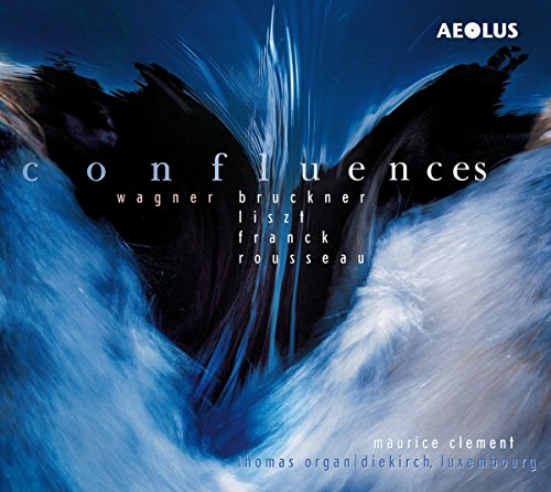 CD cover for “Confluences” by Maurice Clement, featuring abstract blue water.