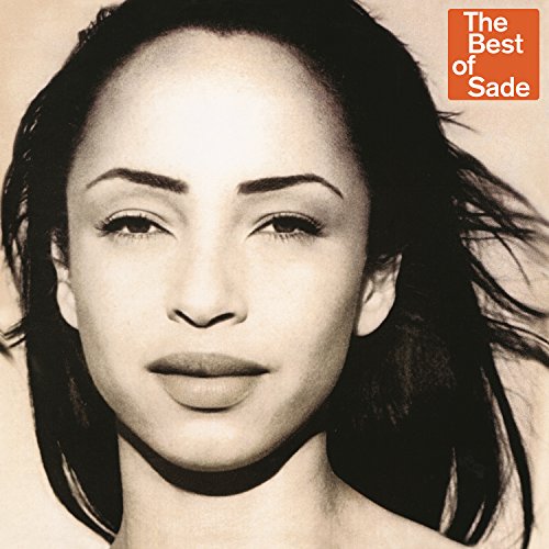 Close-up portrait of Sade with The Best of Sade text in the corner.