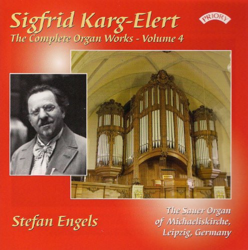 CD cover featuring an organ and portrait of Sigfrid Karg-Elert.