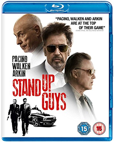 Blu-ray cover for "Stand Up Guys" featuring Al Pacino, Christopher Walken, and Alan Arkin.