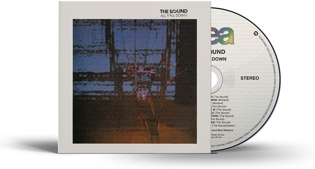 CD case for “The Sound - All Fall Down” with abstract blue imagery.
