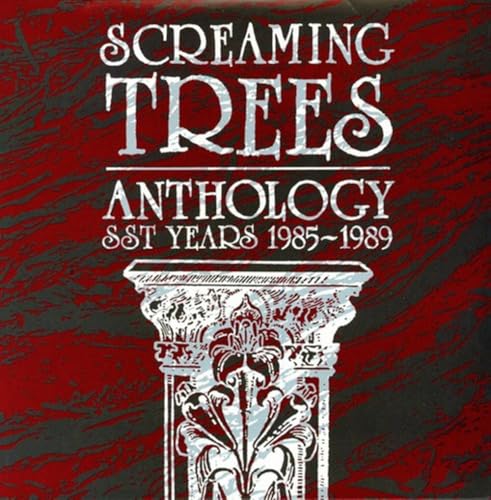 Screaming Trees "Anthology" vinyl record cover with ornate column illustration.