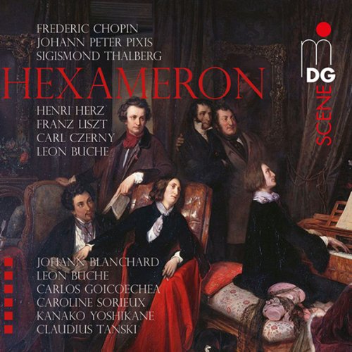 CD cover featuring a painted portrait of composers and musicians.