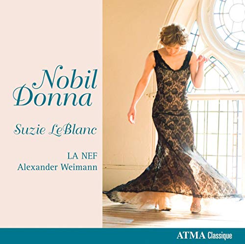 CD cover: woman in lace dress standing in arched window.