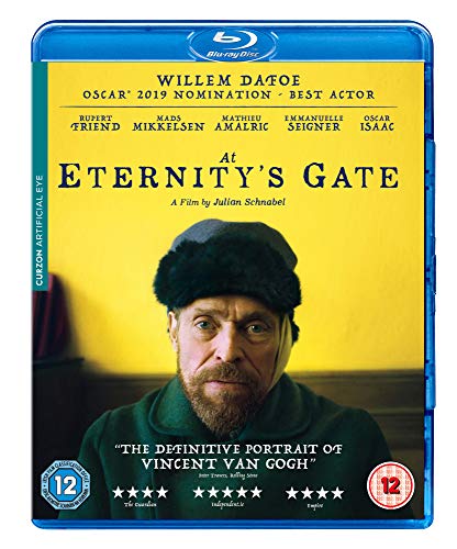 Blu-ray cover for “At Eternity’s Gate” featuring Willem Dafoe as Van Gogh.