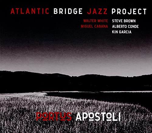 CD cover for "Portus Apostoli" by Atlantic Bridge Jazz Project, featuring landscape.