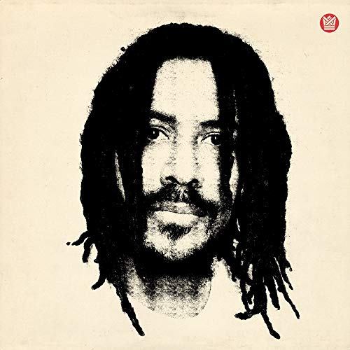 Black and white portrait of Liam Bailey with dreadlocks, CD cover.