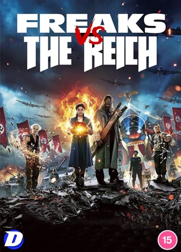 DVD cover for "Freaks Vs The Reich" featuring a group and wartime planes.