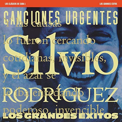 Silvio Rodriguez album cover, “CUBA CLASSICS 1”, with textured blue and gold text.