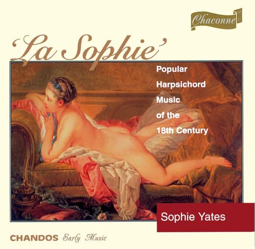 CD cover: reclining nude woman on a couch, classical painting style.