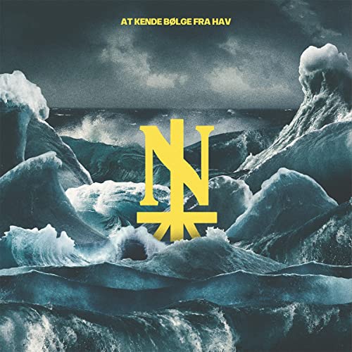 Vinyl record cover with stormy ocean waves and a yellow "N" logo.