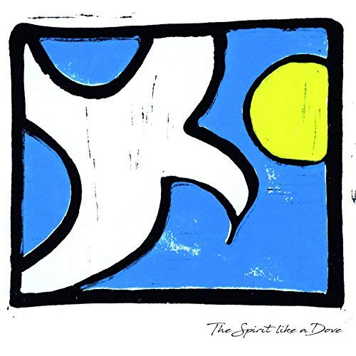 CD cover with abstract blue, white, and yellow dove illustration.