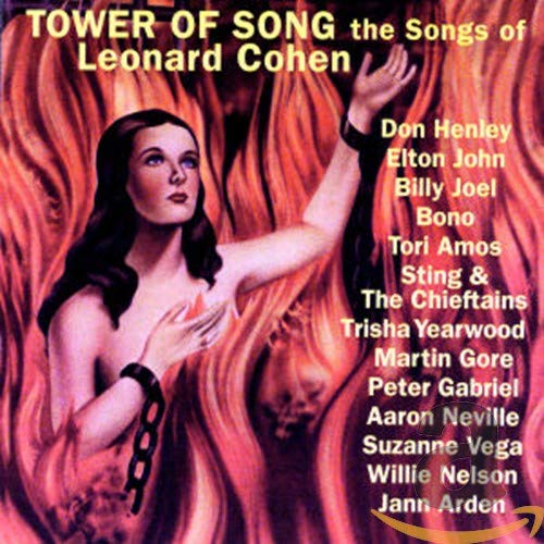 Album cover featuring a woman in flames with a list of contributing artists.