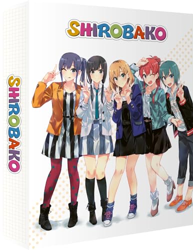 Shirobako" Blu-ray cover featuring five young women in anime style.