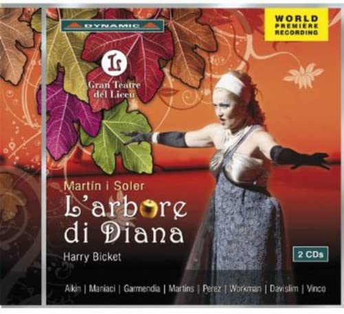 CD cover for "L'Arbore Di Diana" featuring a soprano in costume.