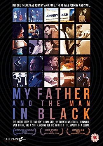 DVD cover for "My Father And The Man In Black" with portrait collage.