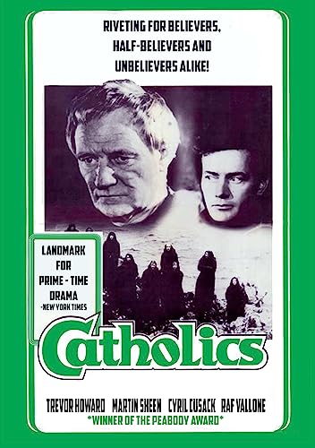DVD cover for "Catholics" film, featuring two men and veiled figures.