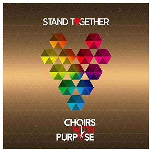 CD cover with a rainbow-colored, geometric heart and text “Stand Together”.