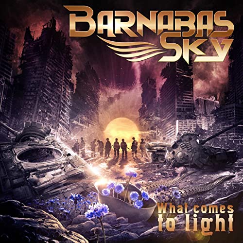 CD cover: dystopian cityscape with tanks, figures, and glowing light.