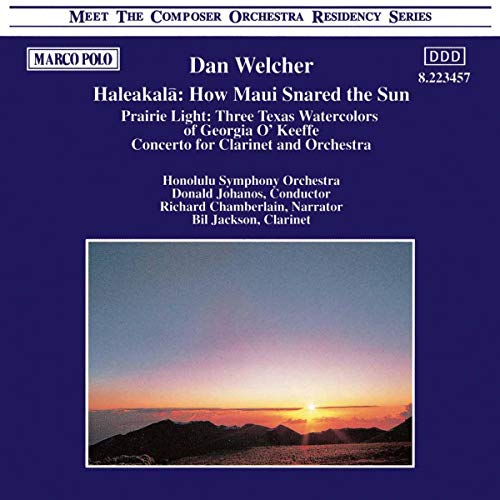 CD cover for "Haleakala: How Maui Snared the Sun" with a sunset landscape.