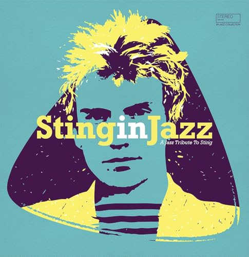 Vinyl record cover: stylized portrait of Sting with yellow brushstrokes.