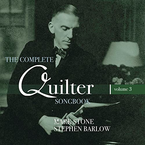 CD cover featuring a vintage portrait of Roger Quilter with text overlay.