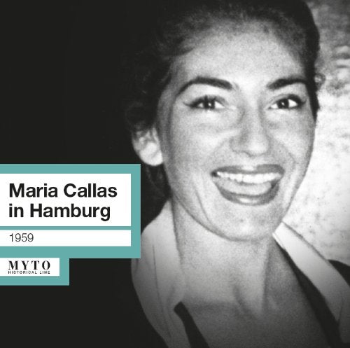 Black and white portrait of Maria Callas with album title overlay.