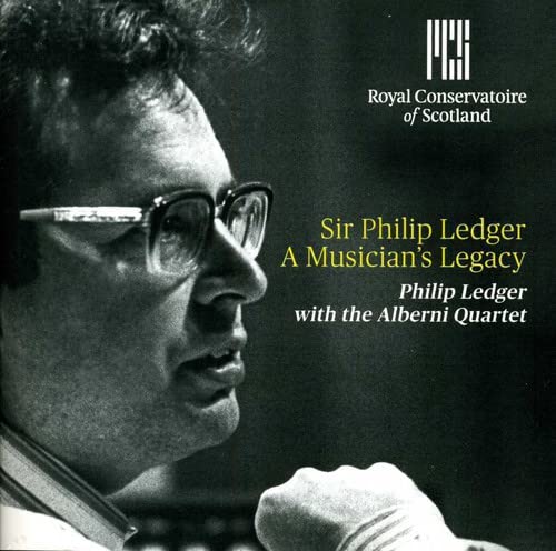 Black and white portrait of Sir Philip Ledger with text details.