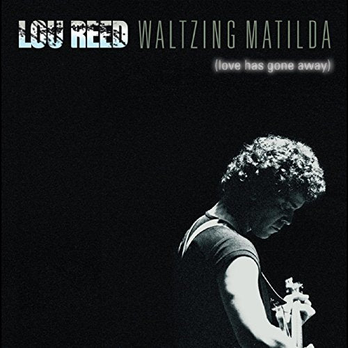 Lou Reed album cover: black background, portrait of a man with a guitar.