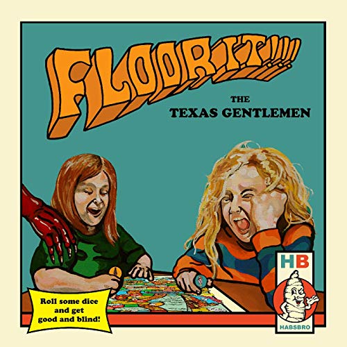Vinyl album cover for "Floor It!!!" by The Texas Gentlemen, featuring two people.
