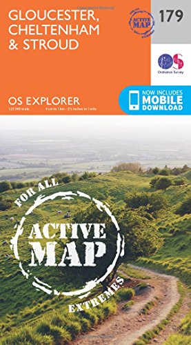OS Explorer Map Active (179) Gloucester, Cheltenham and Stroud (OS Explorer Active Map)