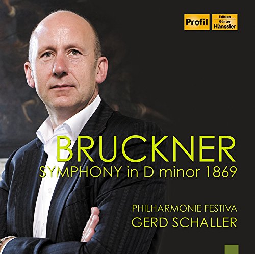 CD cover featuring conductor Gerd Schaller and text “Bruckner Symphony in D minor.”