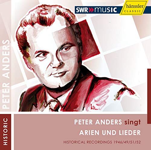 CD cover featuring a painted portrait of singer Peter Anders.