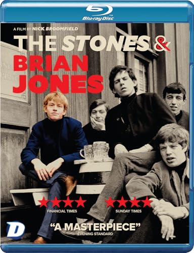 Blu-ray cover for "The Stones and Brian Jones" documentary, featuring band members.