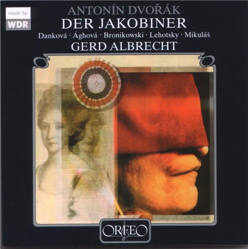 CD cover for Dvorakās āDer Jakobinerā featuring portraits and abstract design.