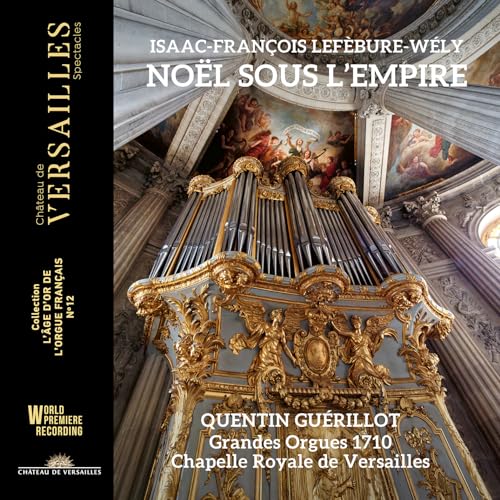 CD cover featuring a gilded organ inside the Palace of Versailles.