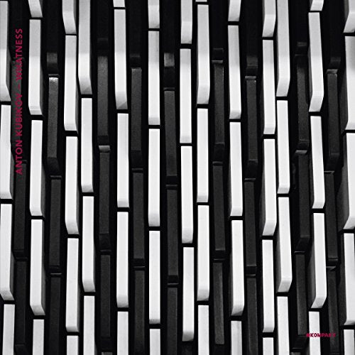 CD cover with a black and white abstract piano key pattern.