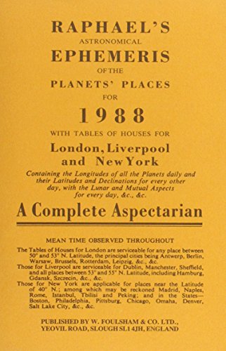 Raphael's Astronomical Ephemeris of the Planets' Places